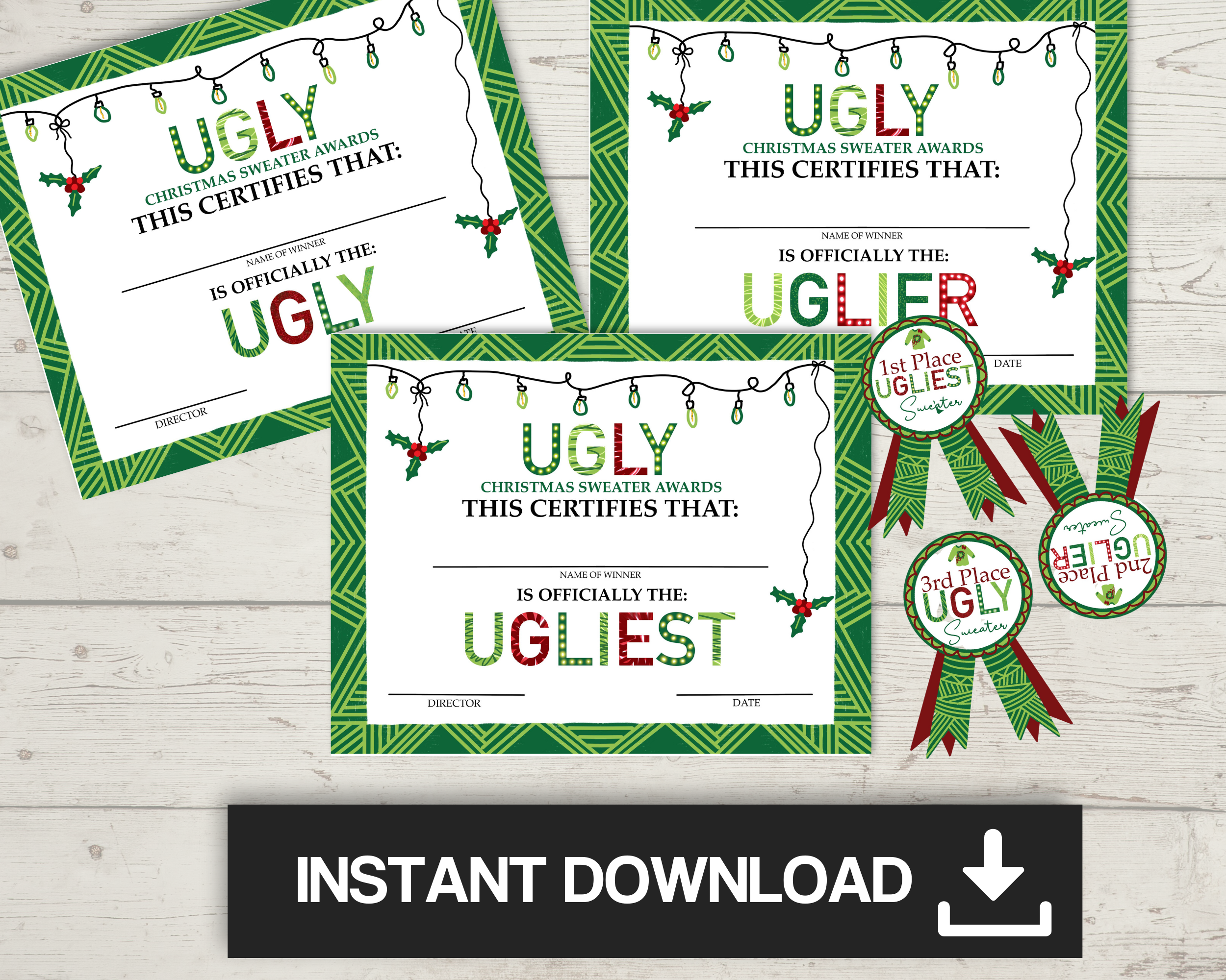 Ugly christmas sweater awards outlet