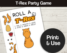 Load image into Gallery viewer, Roll a T-Rex Dice Game