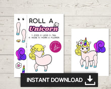 Load image into Gallery viewer, Roll a Unicorn Game