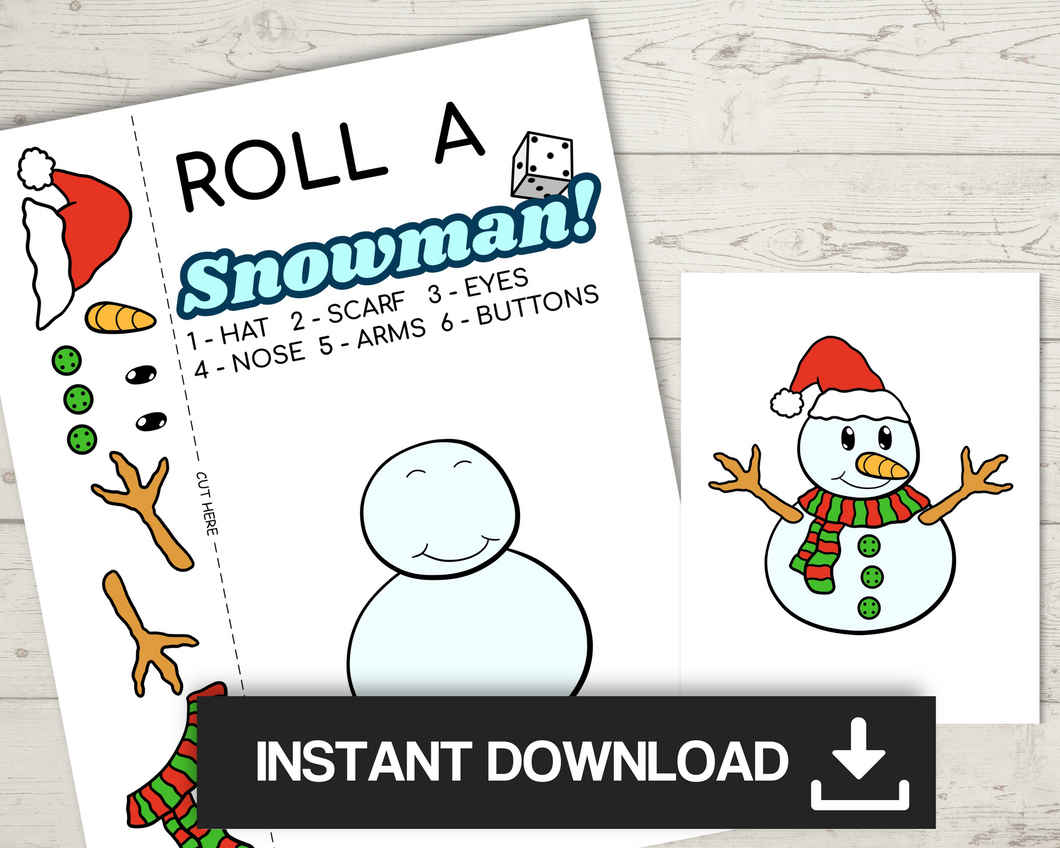 Roll a Snowman Dice Game
