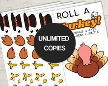 Load image into Gallery viewer, Roll a Turkey Party Game
