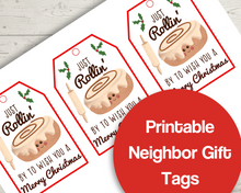 Load image into Gallery viewer, Cinnamon roll Christmas gift tag