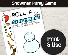 Load image into Gallery viewer, Roll a Snowman Dice Game
