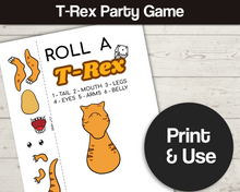 Load image into Gallery viewer, Roll a T-Rex Dice Game
