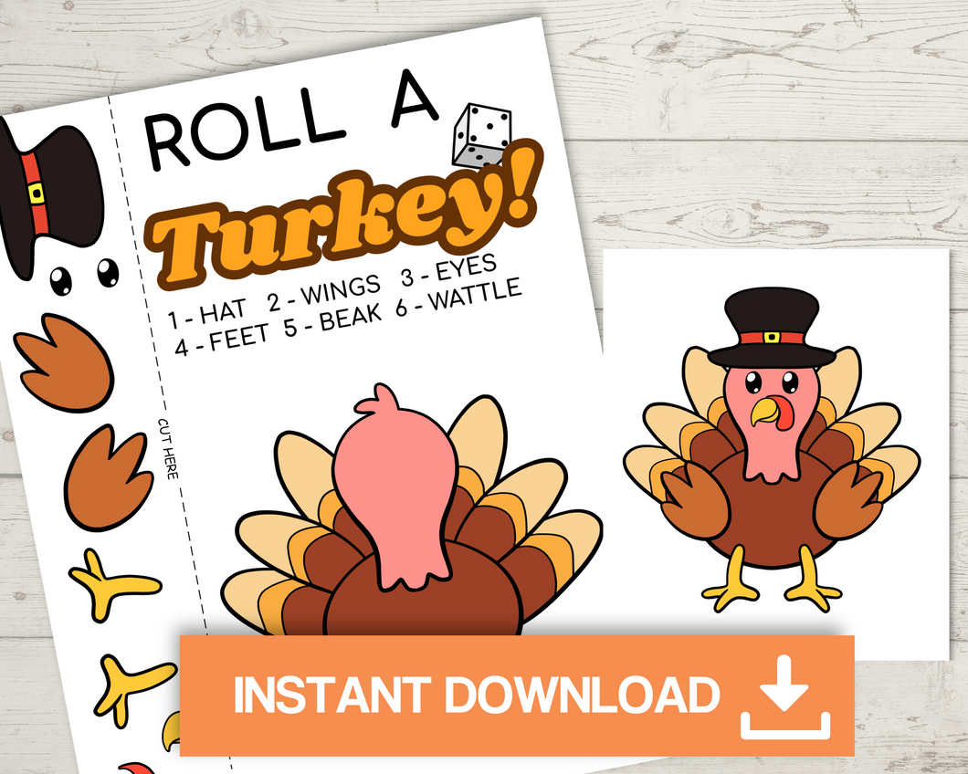 Roll a Turkey Party Game